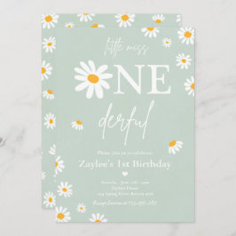 Convite Daisy Festa de aniversário Bohmian Little Miss One