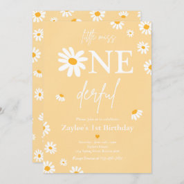 Convite Daisy Festa de aniversário Bohmian Little Miss One