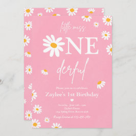 Convite Daisy Festa de aniversário Bohmian Little Miss One