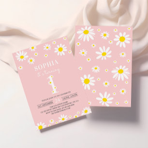 Convite Daisy Festa de aniversário Bohmian primeiro aniver