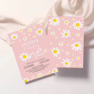 Convite Daisy Festa de aniversário Bohmian Primeiro Aniver