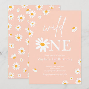 Convite Daisy Festa de aniversário Bohmian Wild One prime