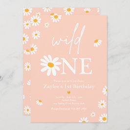 Convite Daisy Festa de aniversário Bohmian Wild One primei