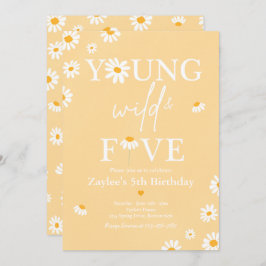 Convite Daisy Festa de aniversário Bohmian Young Wild E Ci
