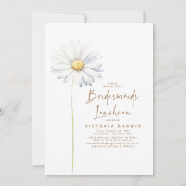 Convite Daisy Floral Bridesmaids Luncheon Chá de panela
