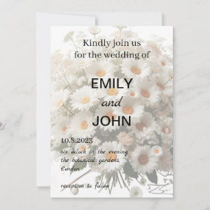 Convite Daisy Floral Wedding