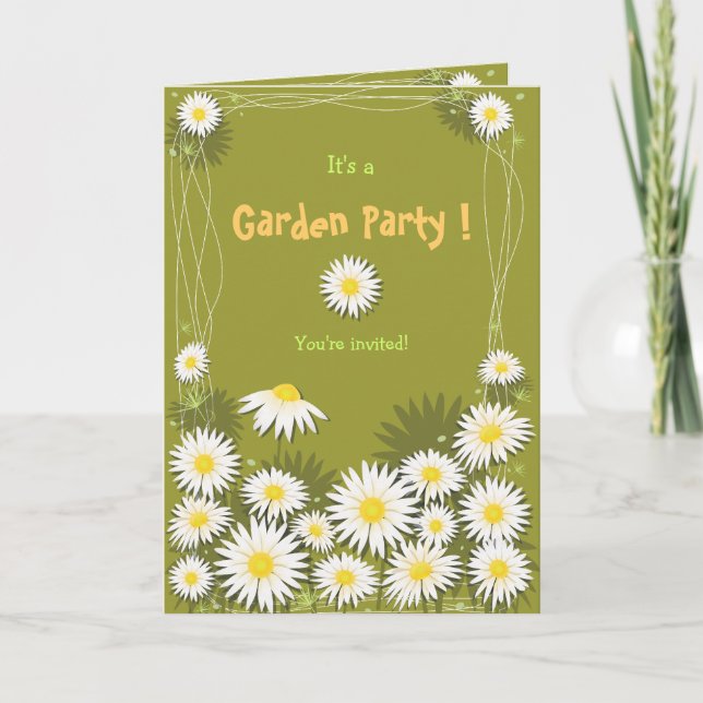 Convite Daisy Garden Birthday Party Invitation (Frente)