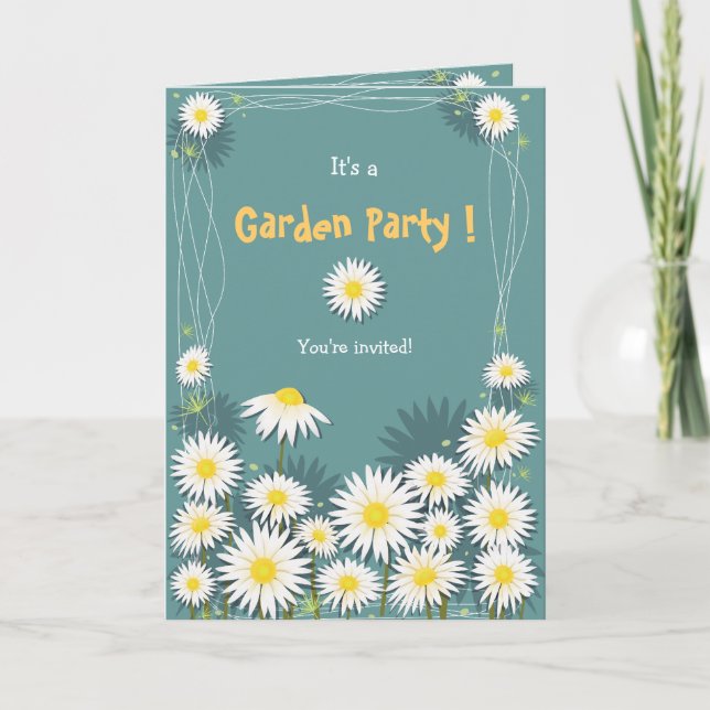 Convite Daisy Garden Birthday Party Invitation 2 (Frente)