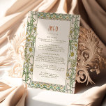 Convite Daisy Insert INFO Details Vintage Classic Mucha<br><div class="desc">Cartão INFO de Casamento vintage Art Nouveau de Alphonse Mucha num design floral, romântico e caprichoso. Os florescimentos vitorianos complementam os tipos clássicos de arte deco fonts. Introduza as suas informações personalizadas e está concluído. Se você quiser alterar a design, clique no botão azul "Personalizar". Muito obrigado por considerar a...</div>