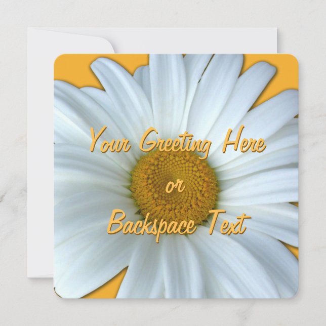 Convite Daisy Invices Personalizado Daisy RSVP Card (Frente)