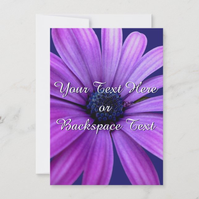 Convite Daisy Invices Personalizado Daisy RSVP Card (Frente)