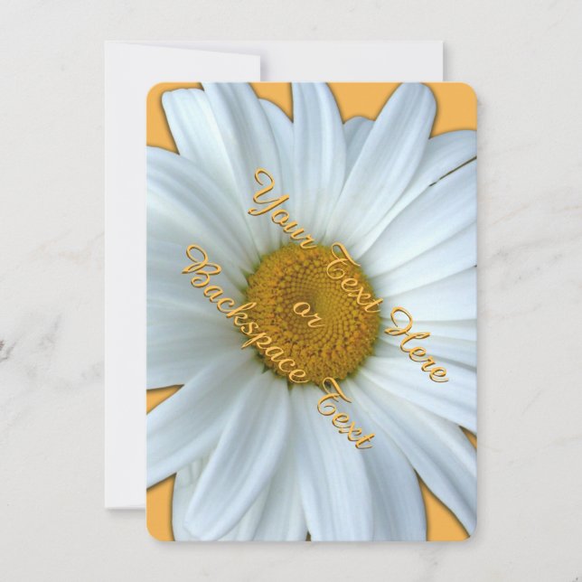 Convite Daisy Invices Personalizado Daisy RSVP Card (Frente)