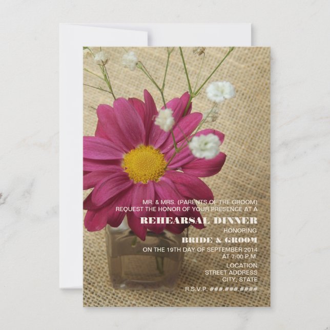 Convite Daisy No Janto De Ensaio De Bicicleta Apothecary (Frente)