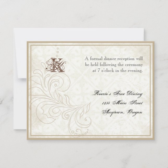 Convite Daisy, Pansy, Rosa Borboleta - Recepção de casamen (Frente)