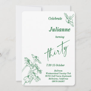 Convite Daisy Photo Third Deth Festa de aniversário