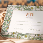 Convite Daisy RSVP Insert Vintage Art Nouveau por Mucha<br><div class="desc">Cartão RSVP do Casamento vintage Art Nouveau, de Alphonse Mucha, num design floral, romântico e caprichoso. Os florescimentos vitorianos complementam os tipos clássicos de arte deco fonts. Introduza as suas informações personalizadas e está concluído. Se você quiser mudar o design, simplesmente clique no botão azul "Personalizar". Muito obrigado por considerar...</div>