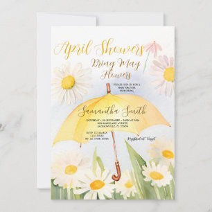Convite Daisy Umbrella Abril Chás Trazem Maio Flores