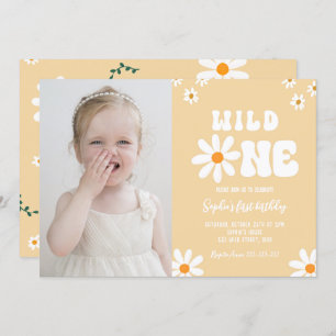 Convite Daisy Wild One Party Boho Photo