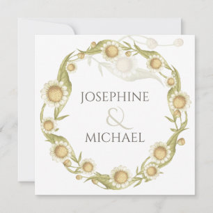 Convite Daisy Wildflower Foto para salvar o aviso de data