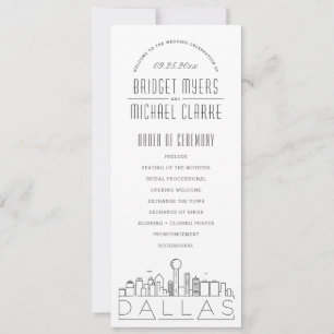 Convite Dallas Programa de Casamento por Deco Moderno
