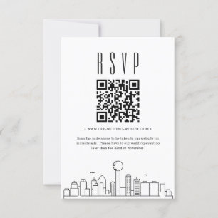 Convite Dallas Wedding Código QR RSVP