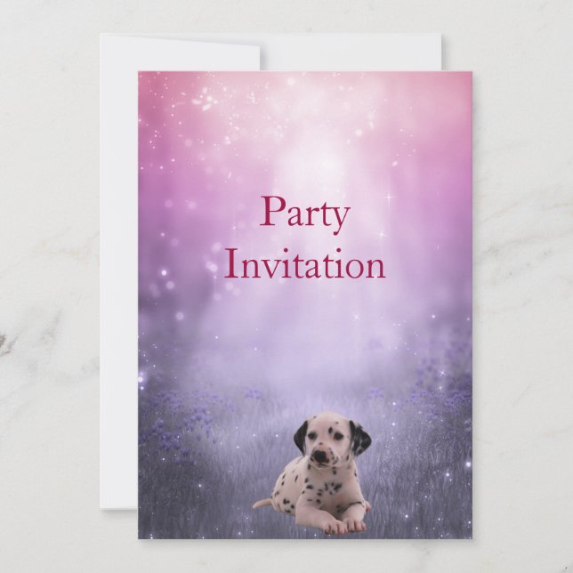 Convite Dalmata no Parque (Frente)