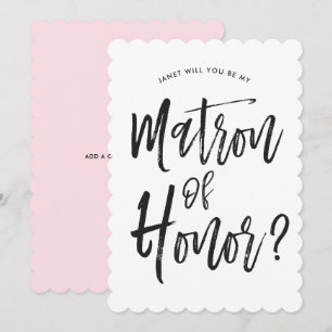 Convite Dama de Honra   Estilo de Letra Personalizado para