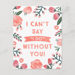 Convite Dama de Honra Floral   Dama de Honra