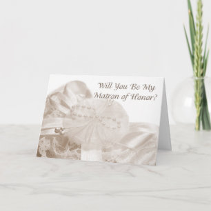 Convite Dama de Honra Pedido Sepia Renda