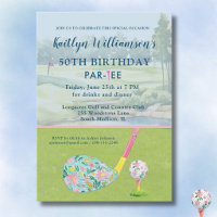 * Dama Golfista Personalizado Aniversário de 50 an