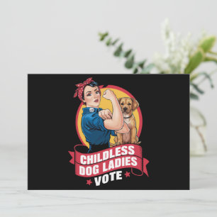 Convite Damas de Gato sem Filhos Vote Cachorro O Riveter C