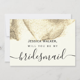 Convite Damas de honra com brilho estético simples e elega