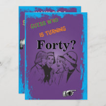 Damas Surprise aniversário de 40 anos Retro Vintag