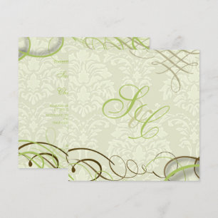 Convite Damasceno de Marfim, movimentos ondulantes + espir