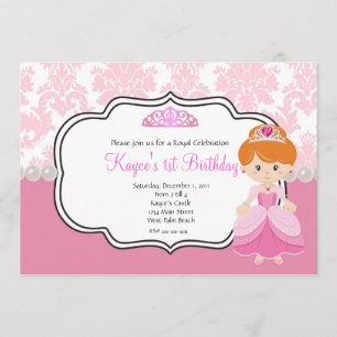 Convite Damasco e Pérolas de Cabelo Vermelho, princas, cor