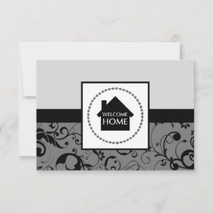 Convite damasco home bem-vindo