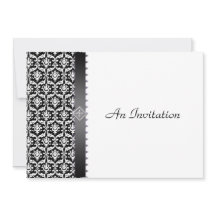 Damasco preto & branco da recepção de casamento da