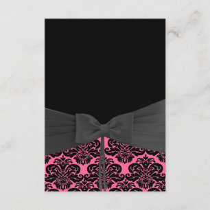Convite DAMASCO ROSA E PRETO