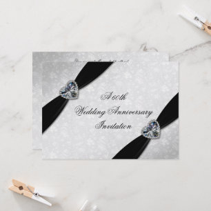 Convite Damask 60º Aniversário de Casamento