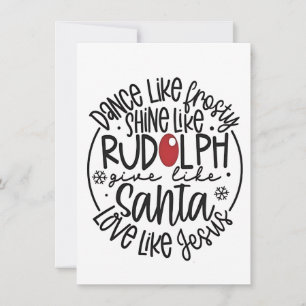Convite Dança como Frosty Brilhe como Rudolph Natal