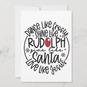 Convite Dança Como Um Brilho Sorrente como o Natal Rudolph