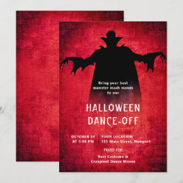 Convite Dança Dança Dança Drácula Vermelha do Partido das