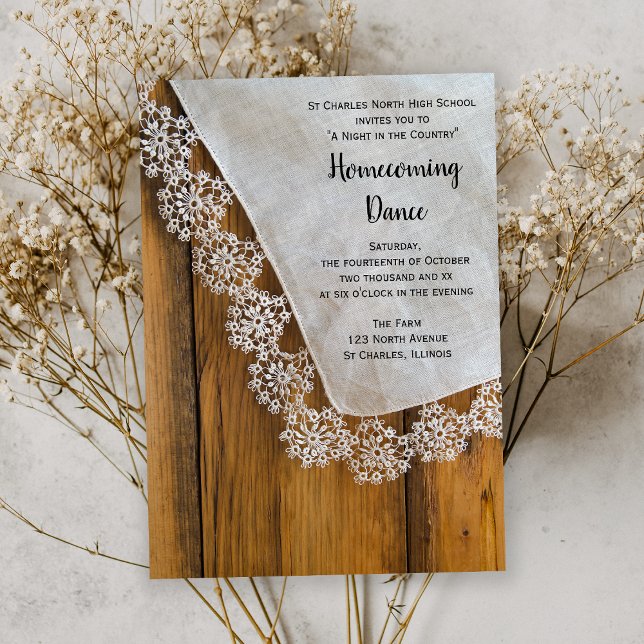 Convite Dança de boas-vindas do Partido do Lace Barn (Criador carregado)