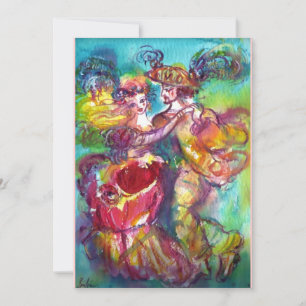 Convite DANÇA DE CARNIVAL, Festa de Mardi Gras, vibrante r