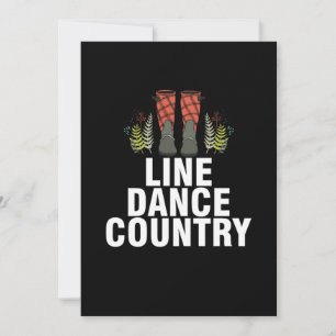 Convite Dança de Linha de Dança de Dança Quadrada por País