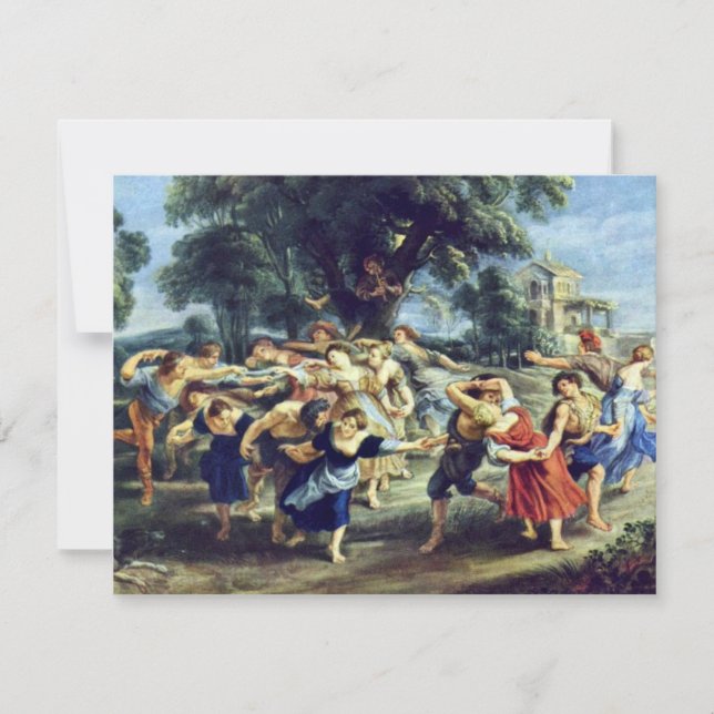 Convite Dança do celeiro por Rubens Peter Paul (a melhor (Frente)