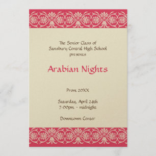 Convite Dança formal júnior árabe do baile de formatura