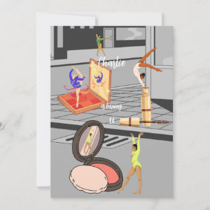 Convite Dançar num aniversário de Dusting Blush