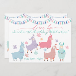 Convite Dançar Sem Drama Lhamas Dirigir Por Festa de anive