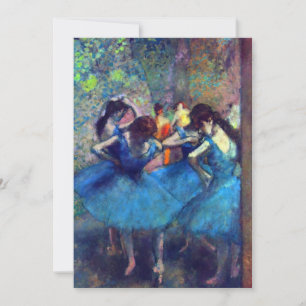 Convite Dançarinas em Azul por Edgar Degas, Arte de Balé A